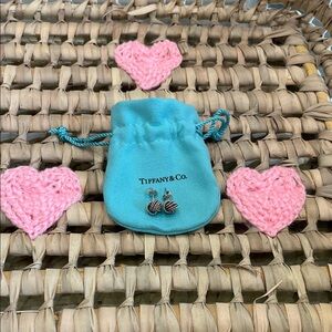 Tiffany & Co. Silver Knot Earrings with Pouch